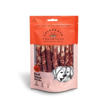 CELEBRATE FRESHNESS STEAK STICKS ΛΙΧΟΥΔΙΕΣ ΣΚΥΛΟΥ ΒΟΔΙΝΟ 100gr