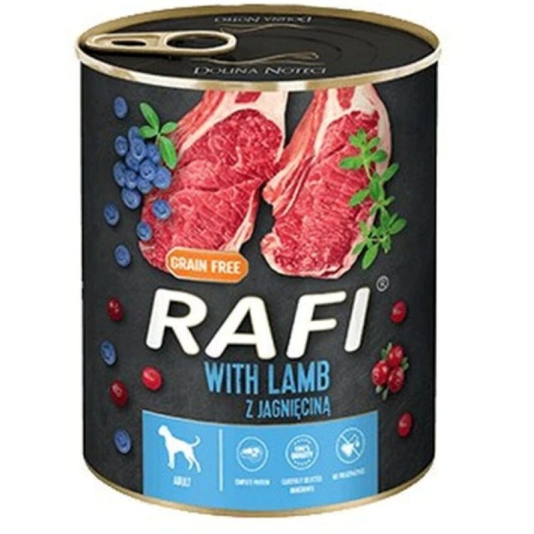 RAFI ADULT DOG WET FOOD ΑΡΝΙ BLUEBERRY AND CRANBERRY ΠΑΤΕ 800gr RAFI ADULT DOG WET FOOD ΑΡΝΙ BLUEBERRY AND CRANBERRY ΠΑΤΕ 800gr