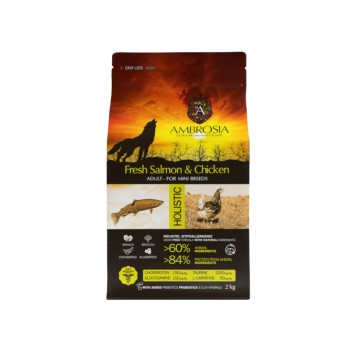 AMBROSIA GRAIN FREE ADULT DOG MINI BREEDS CHICKEN AND SALMON 6kg
