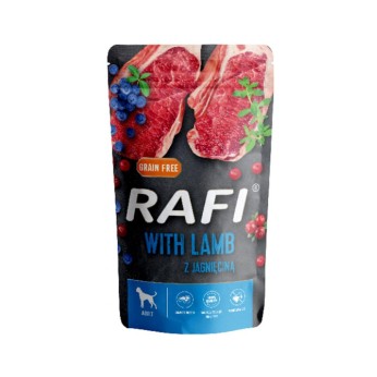 RAFI ADULT DOG WET FOOD ΑΡΝΙ BLUEBERRY AND CRANBERRY ΠΑΤΕ ΦΑΚΕΛΑΚΙ 500gr