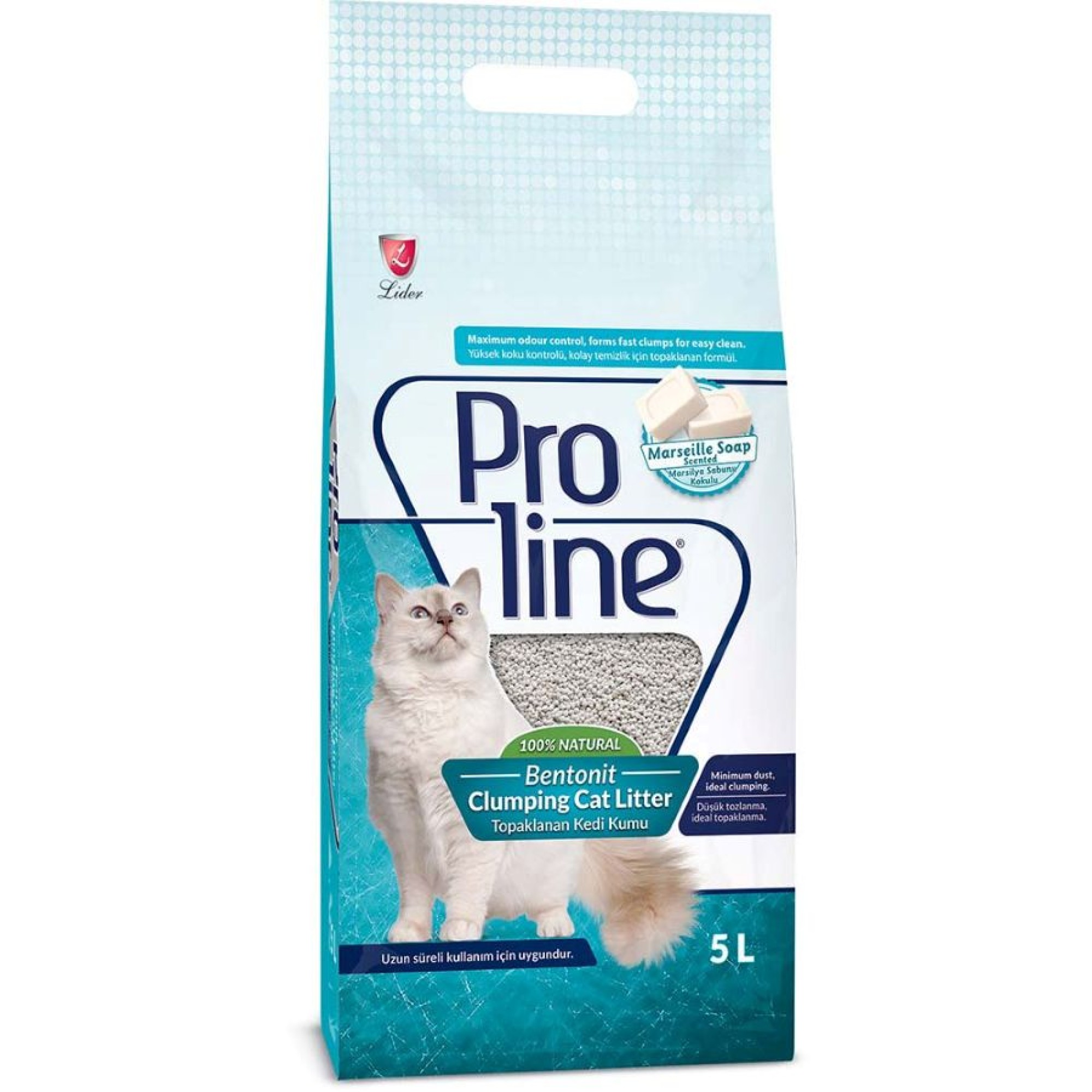 PROLINE ΑΜΜΟΣ ΓΑΤΑΣ ΜΠΕΤΟΝΙΤΗΣ MARSEILLE SOAP 5L