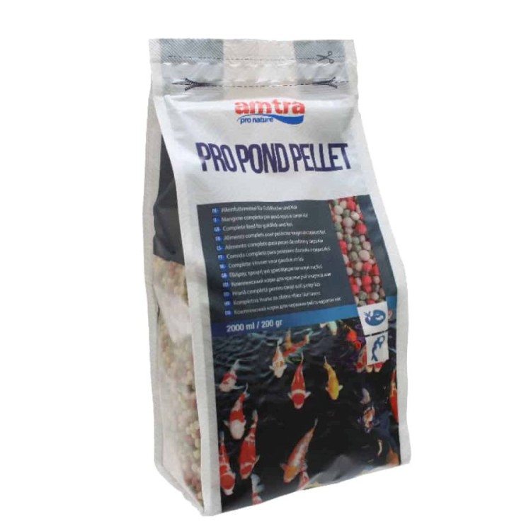 AMTRA PRO POND PELLET ΠΛΗΡΗΣ ΤΡΟΦΗ ΓΙΑ ΧΡΥΣΟΨΑΡΑ ΚΑΙ ΚΥΠΡΙΝΟΥΣ KOI 200gr
