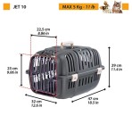 FERPLAST JET 10 TRANSPORTINO BOX ΜΕΤΑΦΟΡΑΣ ΣΚΥΛΟΥ ΚΑΙ ΓΑΤΑΣ ΓΚΡΙ 32x47x29cm