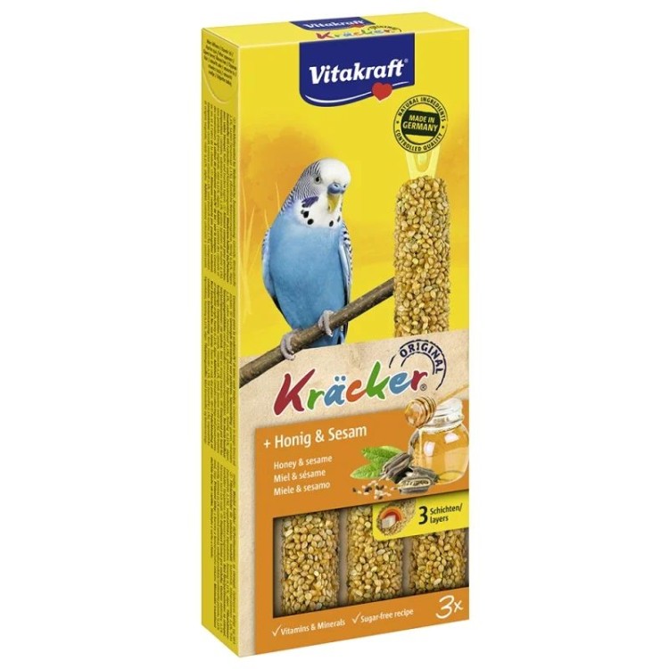 VITAKRAFT KRACKER TRIO ΓΙΑ ΠΑΠΑΓΑΛΑΚΙΑ ΜΕ ΜΕΛΙ ΚΑΙ ΣΟΥΣΑΜΙ 3τμχ 90gr VITAKRAFT KRACKER TRIO ΓΙΑ ΠΑΠΑΓΑΛΑΚΙΑ ΜΕ ΜΕΛΙ ΚΑΙ ΣΟΥΣΑΜΙ 3τμχ 90gr