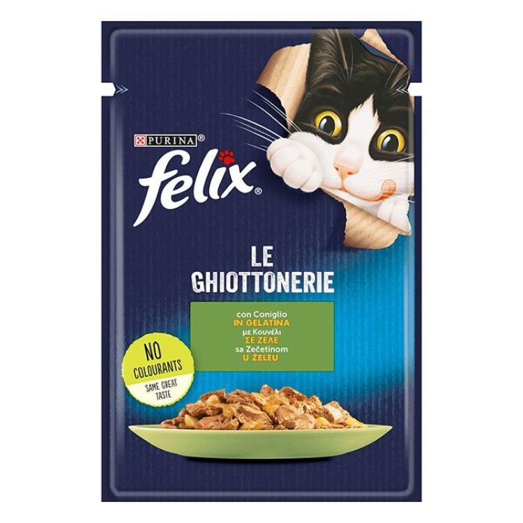 FELIX AGAIL ADULT CAT WET FOOD ΚΟΜΜΑΤΑΚΙΑ ΚΟΥΝΕΛΙ ΣΕ ΖΕΛΕ 85gr FELIX AGAIL ADULT CAT WET FOOD ΚΟΜΜΑΤΑΚΙΑ ΚΟΥΝΕΛΙ ΣΕ ΖΕΛΕ 85gr