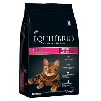 EQUILIBRIO ADULT CAT HAIRBALL CONTROL 7.5kg