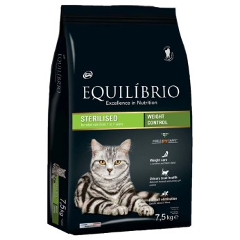 EQUILIBRIO ADULT CAT STERILISED WEIGHT CONTROL 7.5kg