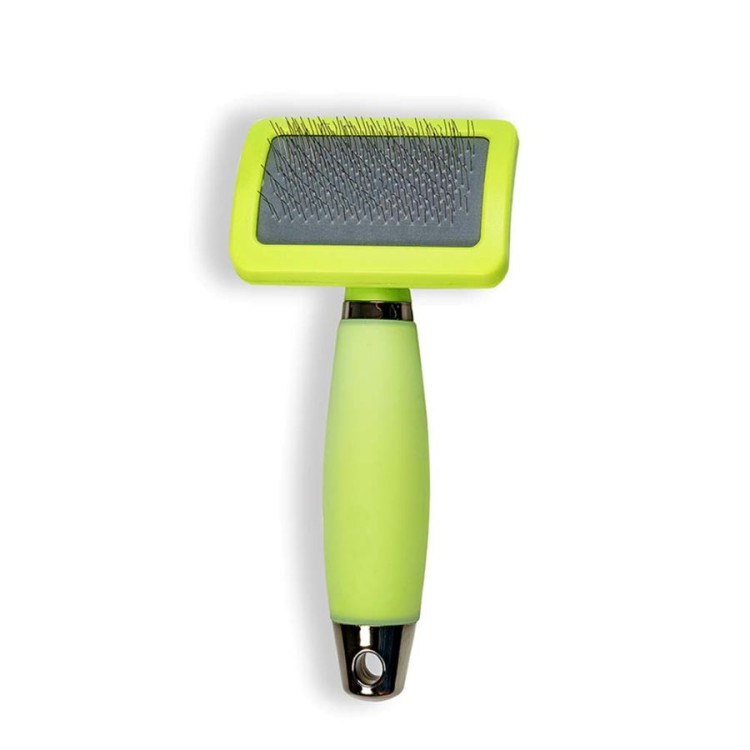 GLEE ΒΟΥΡΤΣΑ SLICKER MEDIUM ΓΙΑ ΣΚΥΛΟ ΚΑΙ ΓΑΤΑ LIME 10cm