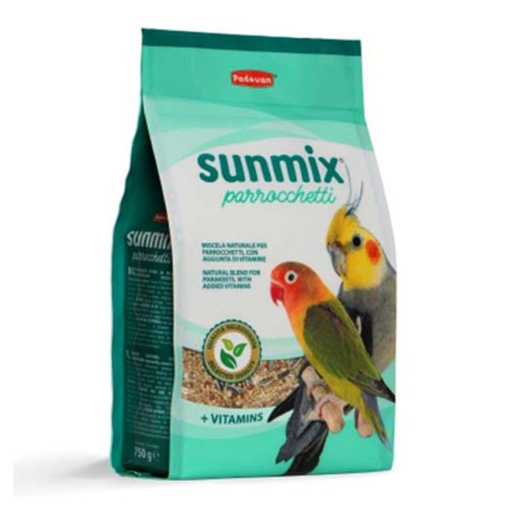 PADOVAN SUNMIX PARROCCHETTI ΤΡΟΦΗ ΓΙΑ ΜΕΣΣΑΙΟΥΣ ΠΑΠΑΓΑΛΟΥΣ 750gr