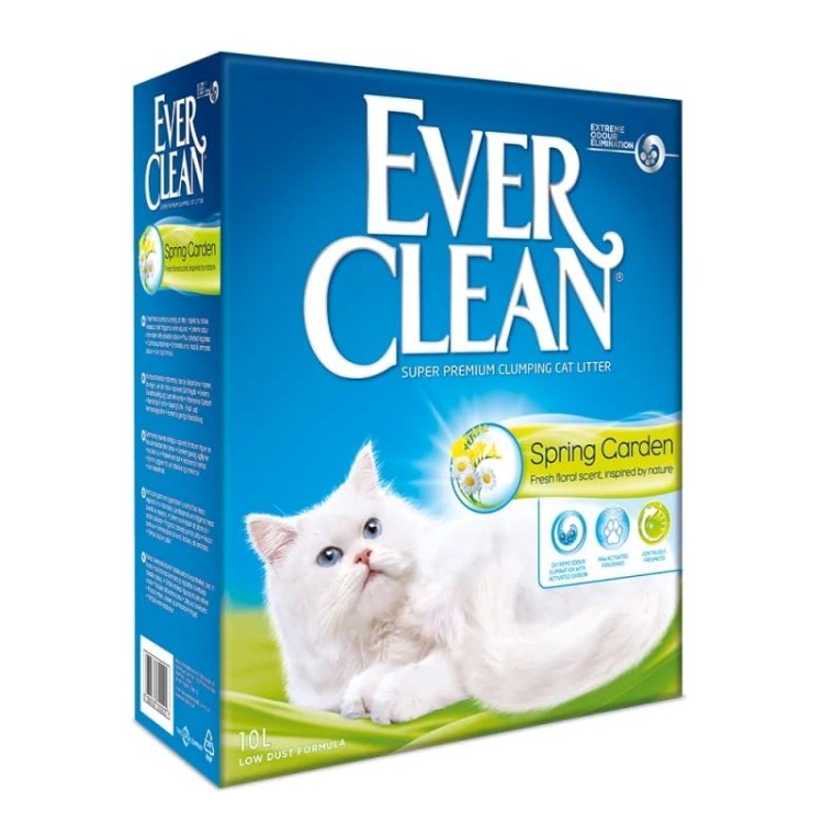 EVER CLEAN SPRING GARDEN SUPER PREMIUM CLUMPING CAT LITTER 10lt EVER CLEAN SPRING GARDEN SUPER PREMIUM CLUMPING CAT LITTER 10lt