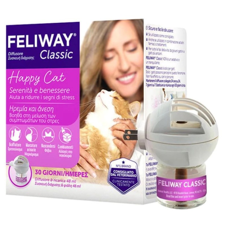 FELIWAY CLASSIC DIFFUSORE ΗΛΕΚΤΡΙΚΟΣ ΔΙΑΧΥΤΗΣ ΧΩΡΟΥ ΓΙΑ ΓΑΤΕΣ
