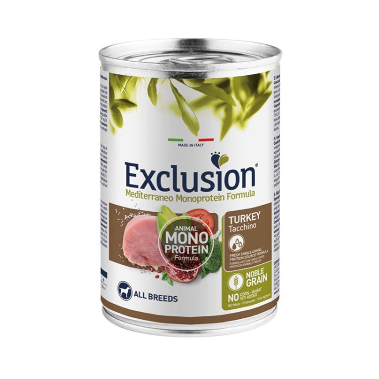 EXCLUSION MEDITERRANEO NOBLE GRAIN TURKEY ADULT DOG ALL BREEDS 400gr
