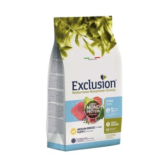 EXCLUSION MEDITERRANEO NOBLE GRAIN TUNA PUPPY DOG MEDIUM BREEDS 12kg