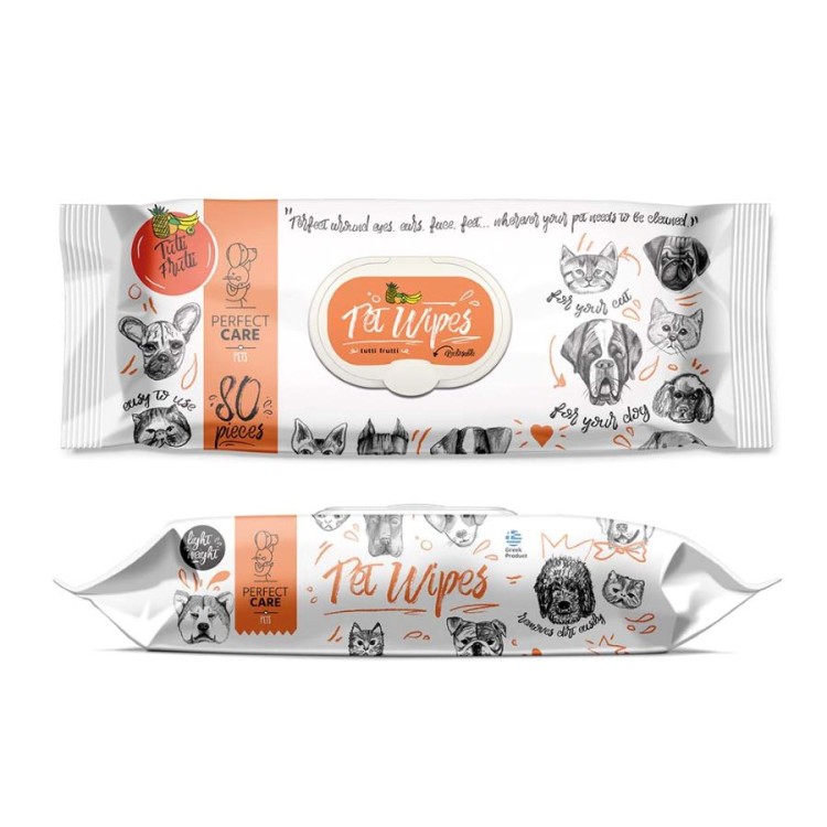 PERFECT CARE ΜΑΝΤΗΛΑΚΙΑ ΚΑΘΑΡΙΣΜΟΥ ΣΚΥΛΟΥ ΚΑΙ ΓΑΤΑΣ TUTTI FRUTTI 80τμχ PERFECT CARE ΜΑΝΤΗΛΑΚΙΑ ΚΑΘΑΡΙΣΜΟΥ ΣΚΥΛΟΥ ΚΑΙ ΓΑΤΑΣ TUTTI FRUTTI 80τμχ
