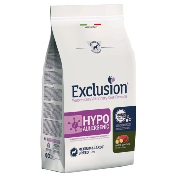 EXCLUSION VETERINARY DIET HYPOALLERGENIC HORSE AND POTATO ADULT DOG MEDIUM LARGE BREED 12kg