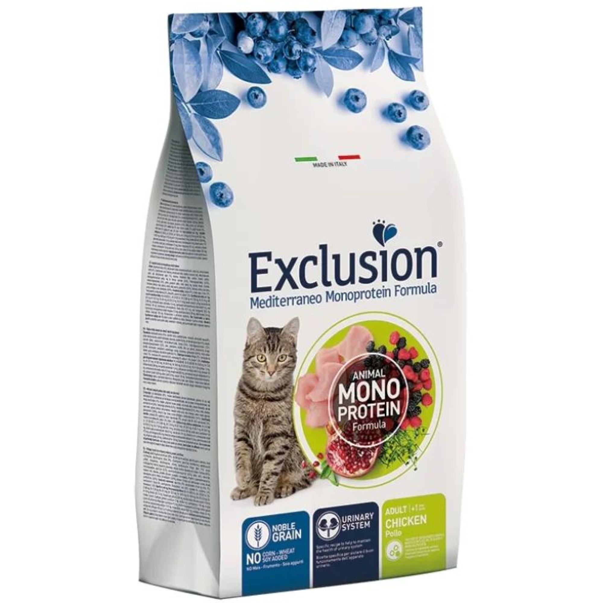 EXCLUSION MEDITERRANEO NOBLE GRAIN CHICKEN ADULT CAT 12Kg