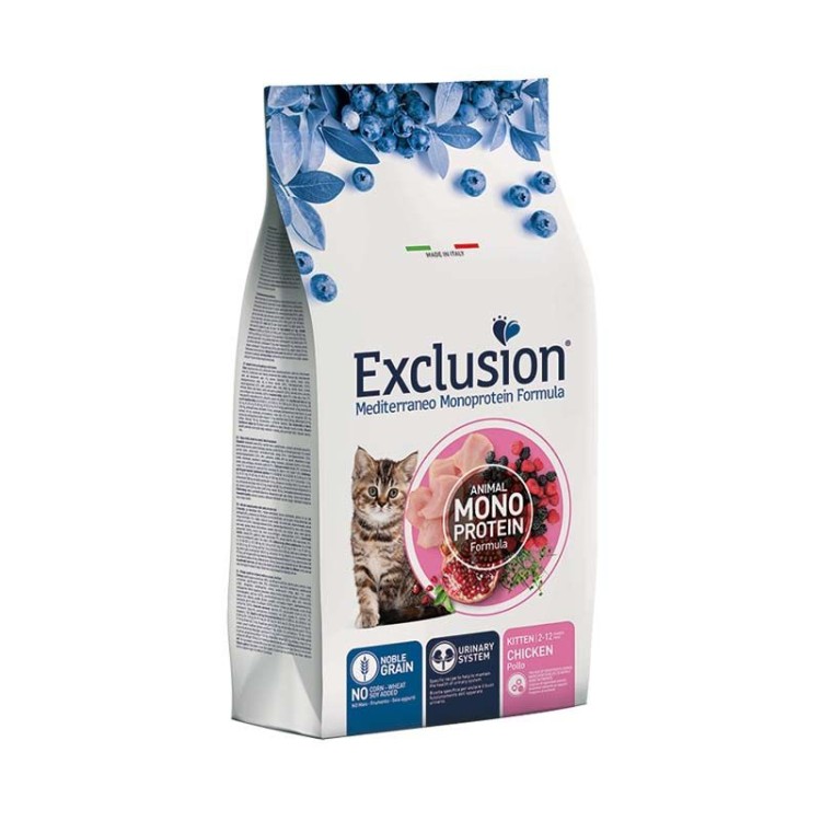 EXCLUSION MEDITERRANEO NOBLE GRAIN CHICKEN KITTEN CAT 12kg