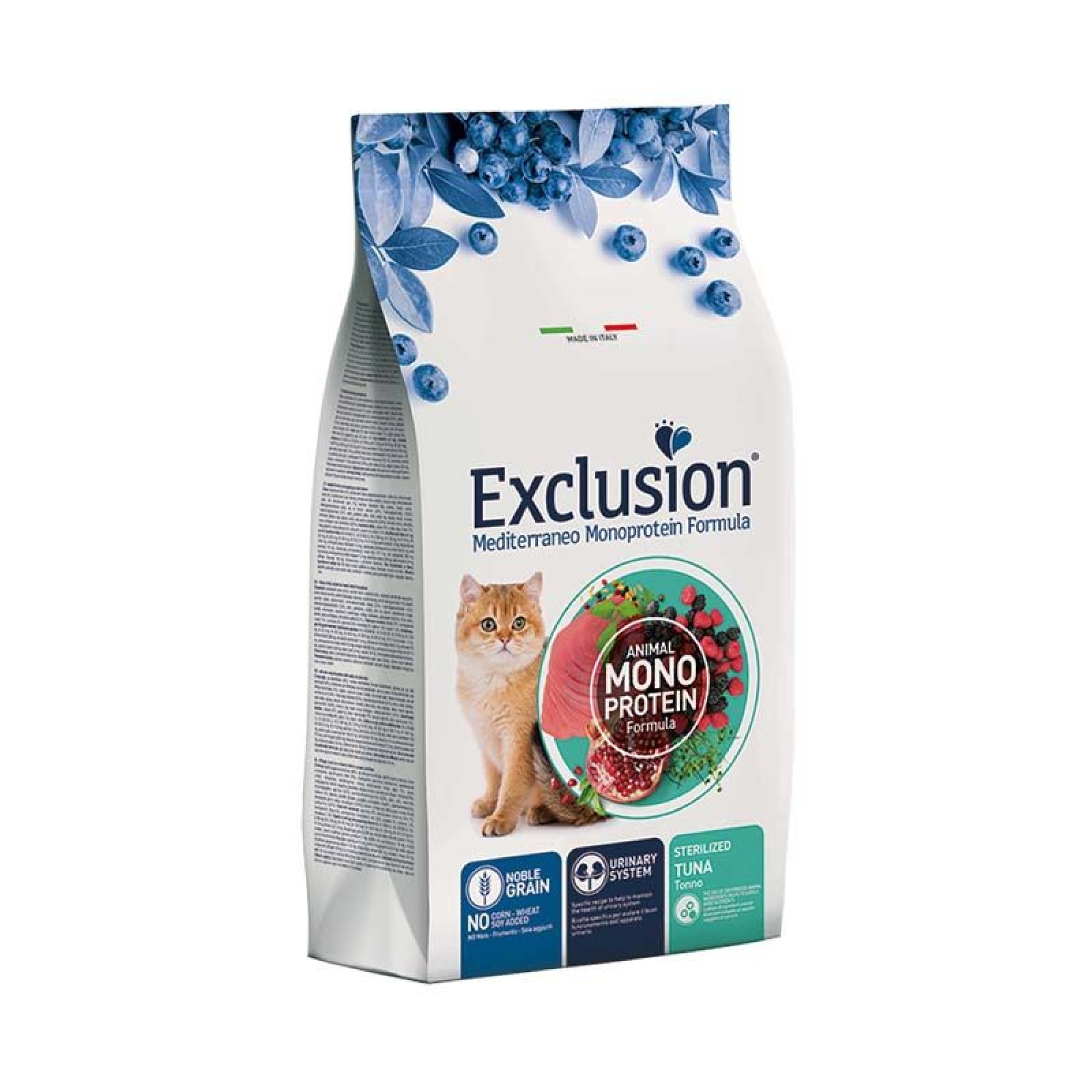 EXCLUSION MEDITERRANEO NOBLE GRAIN TUNA STERILISED ADULT CAT 12kg