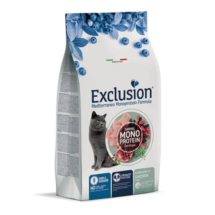 EXCLUSION MEDITERRANEO NOBLE GRAIN CHICKEN STERILIZED CAT 7plus 1.5kg