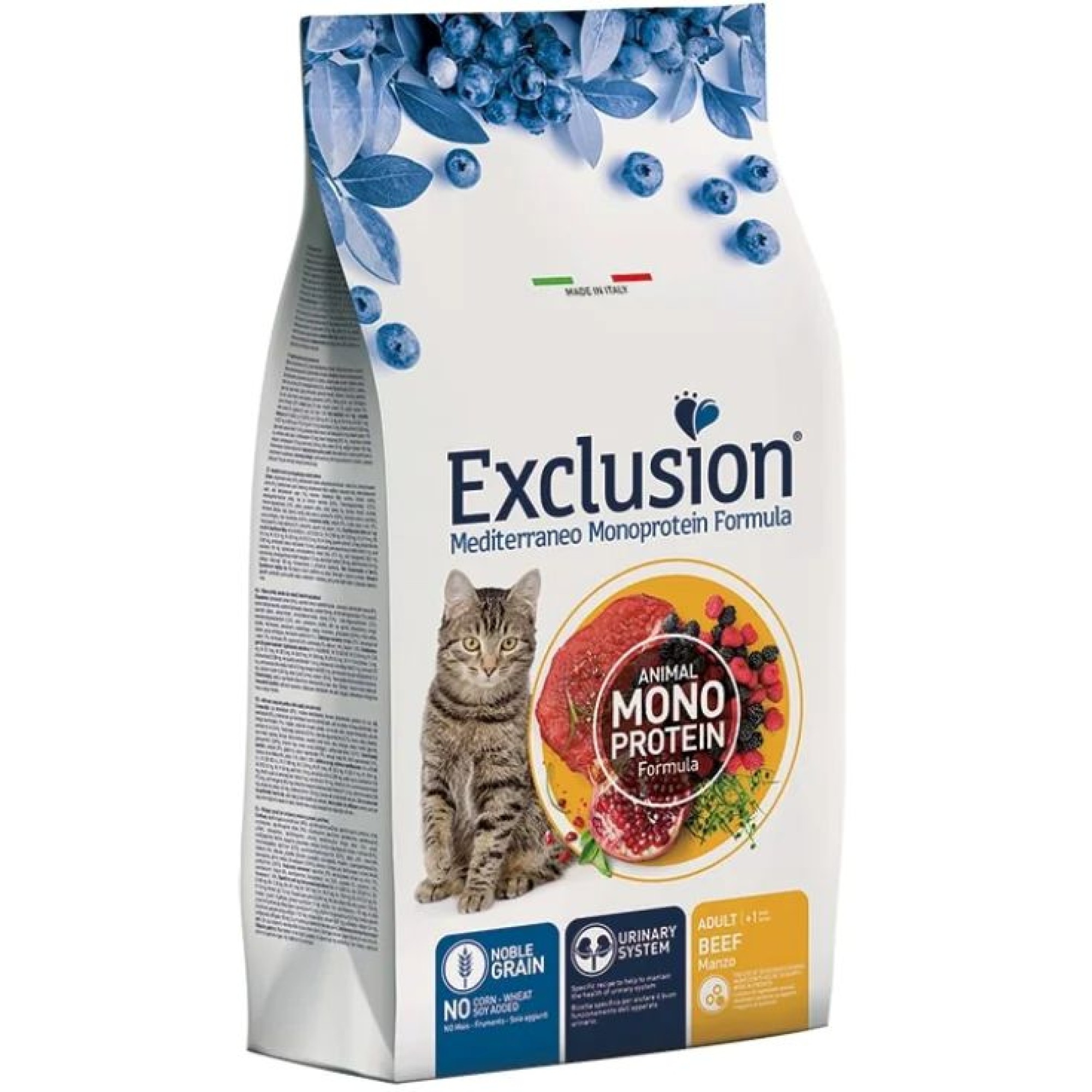 EXCLUSION MEDITERRANEO NOBLE GRAIN BEEF ADULT CAT 1.5kg