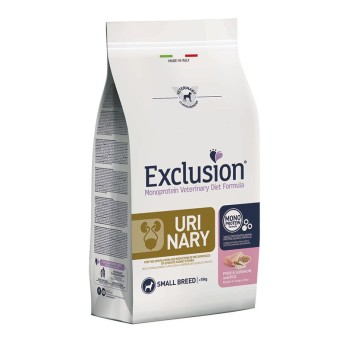 EXCLUSION VETERINARY DIET URINARY PORK SORGHUM AND RICE ADULT DOG SMALL BREEDS 2kg