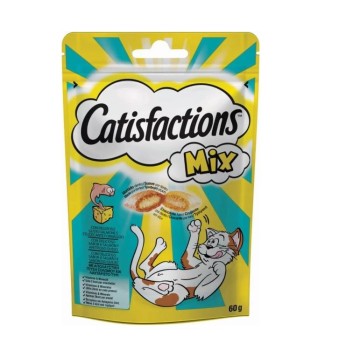 CATISFACTIONS SNACKS ΛΙΧΟΥΔΙΕΣ ΓΑΤΑΣ ΜΕ ΣΟΛΟΜΟ ΚΑΙ ΤΥΡΙ 60gr