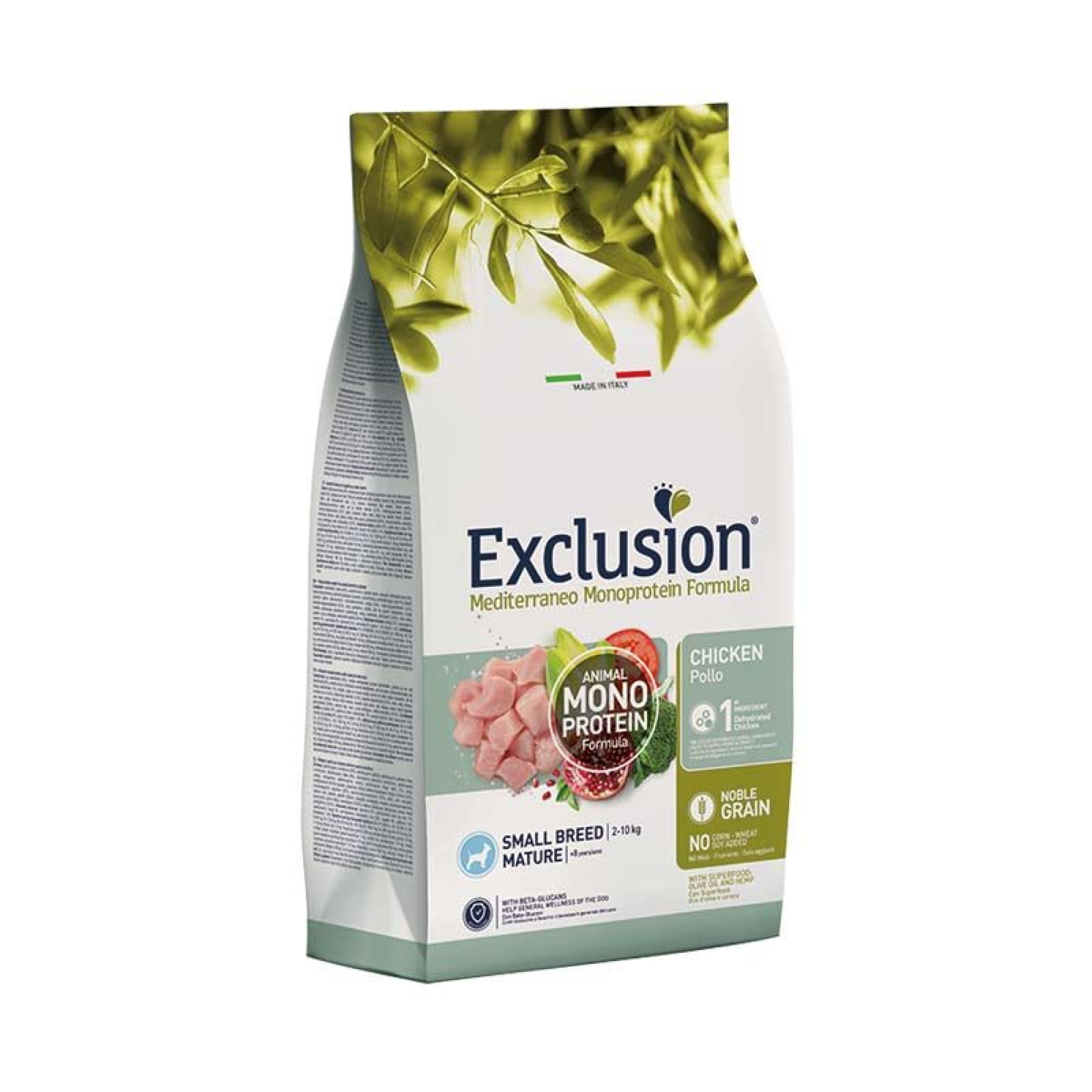 EXCLUSION MEDITERRANEO NOBLE GRAIN CHICKEN MATURE DOG SMALL BREEDS 500gr