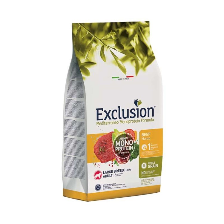 EXCLUSION MEDITERRANEO NOBLE GRAIN BEEF ADULT DOG LARGE BREEDS 12Kg EXCLUSION MEDITERRANEO NOBLE GRAIN BEEF ADULT DOG LARGE BREEDS 12Kg