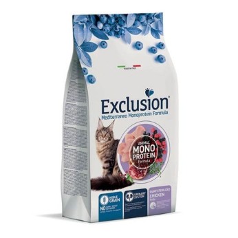 ΕXCLUSION MEDITERRANEO NOBLE GRAIN CHICKEN STERILISED GIANT ADULT CAT 300gr