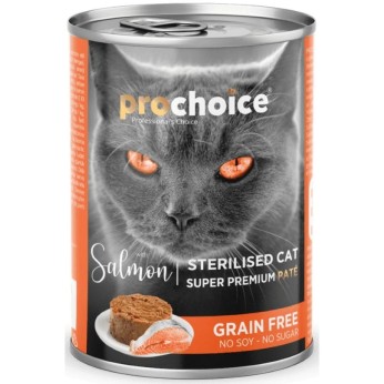 PROCHOICE SUPER PREMIUM GRAIN FREE STERILISED ADULT CAT WET FOOD PATE ΣΟΛΟΜΟΣ 400GR PROCHOICE SUPER PREMIUM GRAIN FREE STERILISED ADULT CAT WET FOOD PATE ΣΟΛΟΜΟΣ 400GR