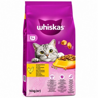 WHISKAS ADULT CAT ΞΗΡΗ ΤΡΟΦΗ ΓΑΤΑΣ ΜΕ ΚΟΤΟΠΟΥΛΟ 14kg