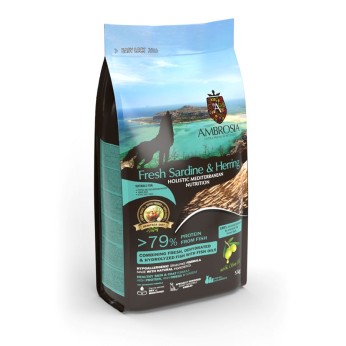 AMBROSIA MEDITERRANEAN GRAIN FREE PUPPY FRESH SARDINE AND HERRING 5kg