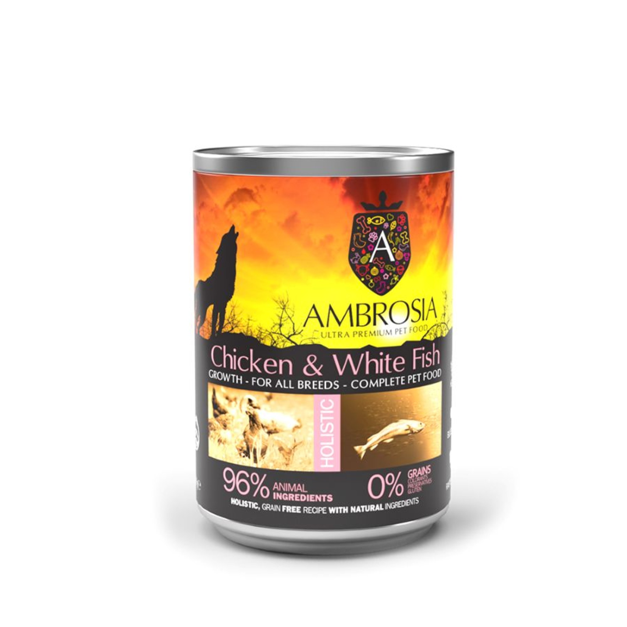 AMBROSIA GRAIN FREE PUPPY ΚΟΤΟΠΟΥΛΟ ΚΑΙ ΛΕΥΚΑ ΨΑΡΙΑ 400gr