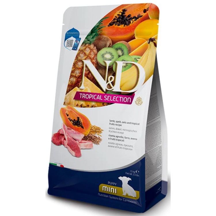 ND DOG TROPICAL SELECT LAMB PUPPY MINI 1.5kg