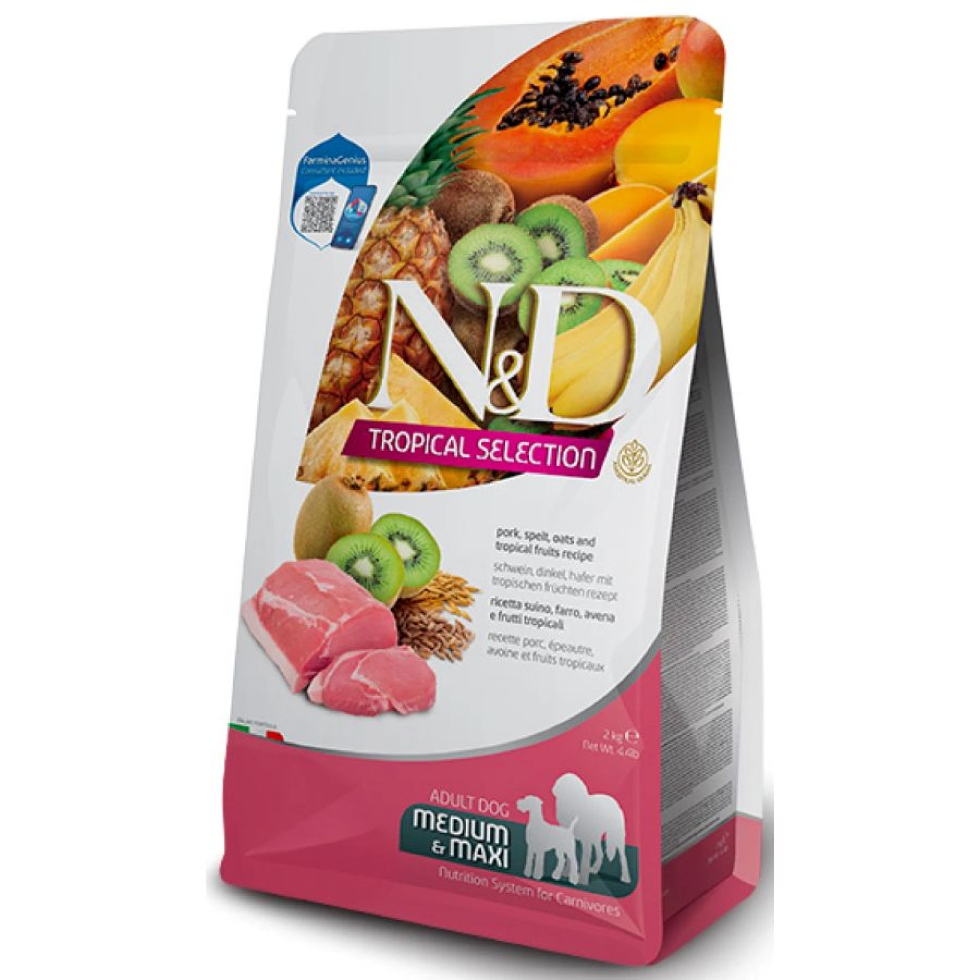 ND DOG TROPICAL SELECT PORK ADULT MEDIUM MAXI 10kg
