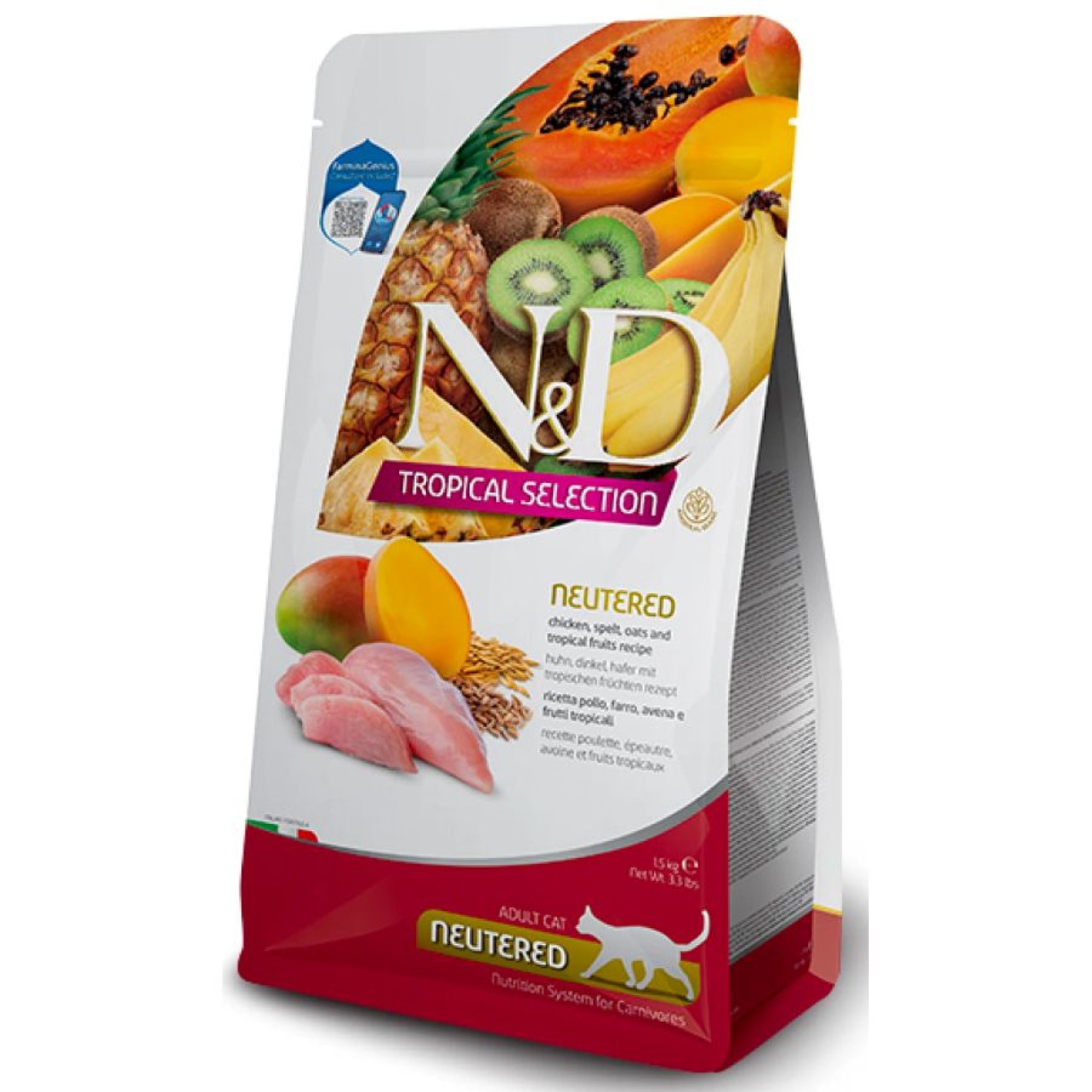 ND TROPICAL SELECT CHICKEN NEUTERED ADULT CAT 1.5kg
