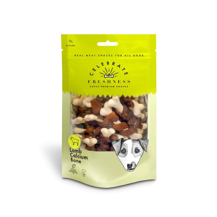 CELEBRATE FRESHNESS CALCIUM BONE ΛΙΧΟΥΔΙΕΣ ΣΚΥΛΟΥ ΜΕ ΑΡΝΙ 100gr