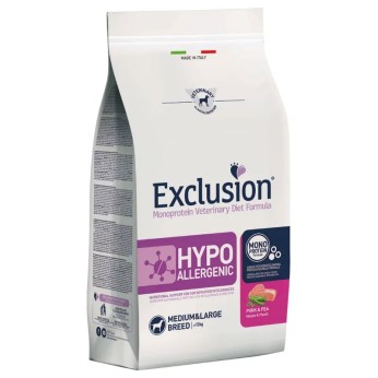 EXCLUSION VETERINARY DIET HYPOALLERGENIC PORK AND PEA ADULT DOG MEDIUM LARGE BREED 12kg12kg EXCLUSION VETERINARY DIET HYPOALLERGENIC PORK AND PEA ADULT DOG MEDIUM LARGE BREED 12kg12kg