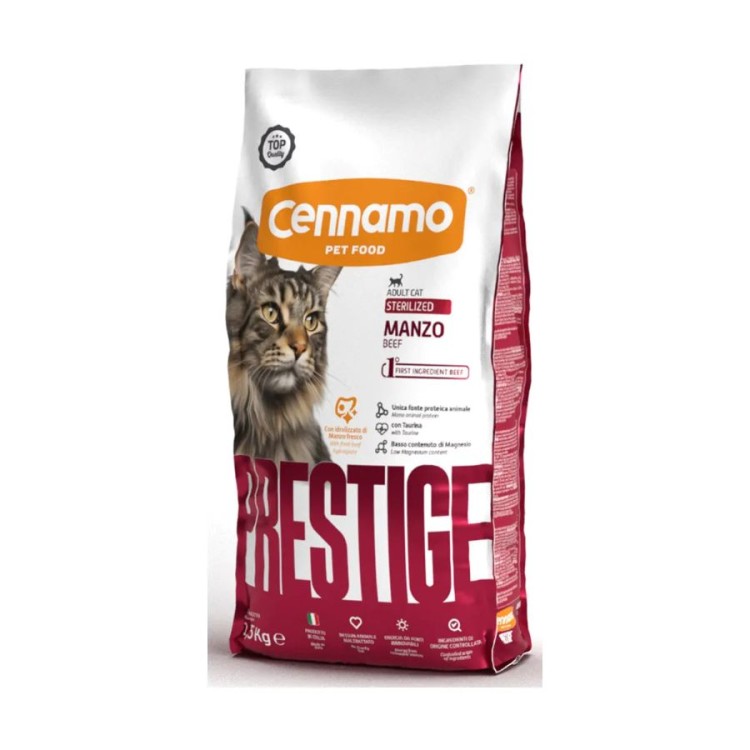CENNAMO PRESTIGE CAT ADULT STERILISED BEEF 1.5kg