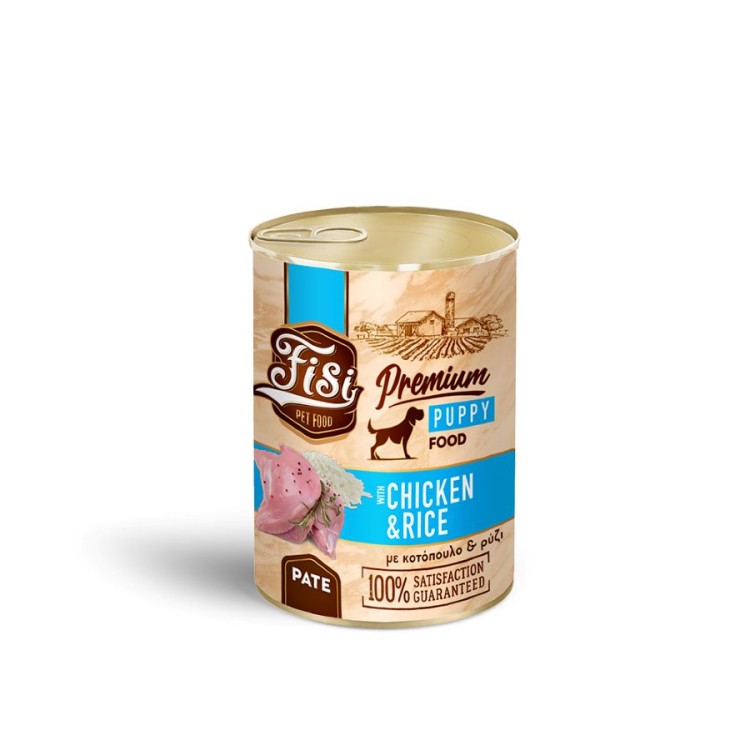 FISI PUPPY DOG WET FOOD ΚΟΤΟΠΟΥΛΟ ΚΑΙ ΡΥΖΙ ΠΑΤΕ 400gr