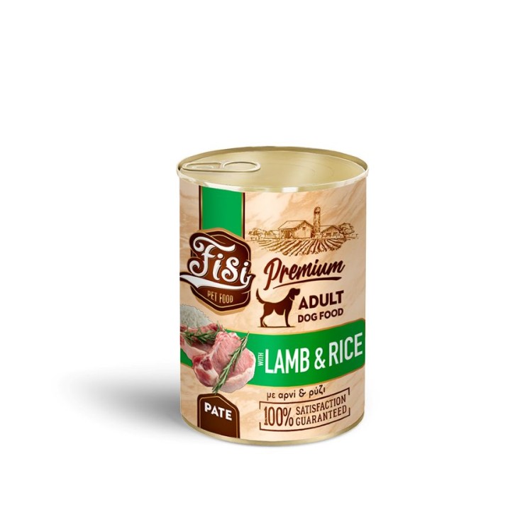 FISI ADULT DOG WET FOOD ΑΡΝΙ ΜΕ ΡΥΖΙ ΠΑΤΕ 400gr