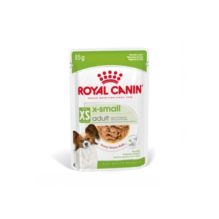 ROYAL CANIN ADULT DOG XSMALL MORSELS IN GRAVY POUCH 85gr ROYAL CANIN ADULT DOG XSMALL MORSELS IN GRAVY POUCH 85gr