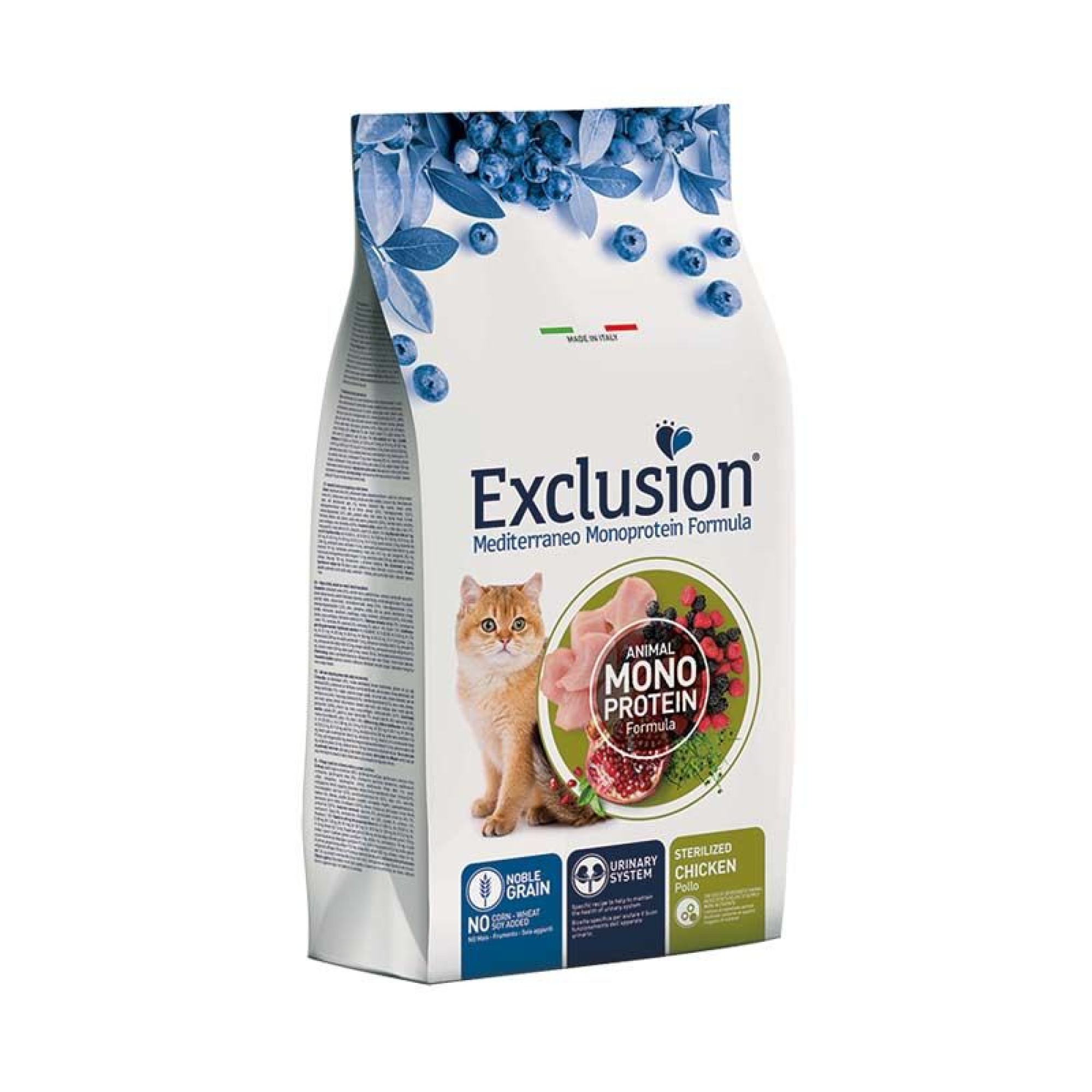 EXCLUSION MEDITERRANEO NOBLE GRAIN STERILISED ADULT CAT CHICKEN 1.5kg