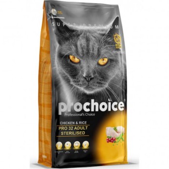 PROCHOICE SUPER PREMIUM STERILISED ADULT CAT ΚΟΤΟΠΟΥΛΟ ΚΑΙ ΡΥΖΙ 15kg PROCHOICE SUPER PREMIUM STERILISED ADULT CAT ΚΟΤΟΠΟΥΛΟ ΚΑΙ ΡΥΖΙ 15kg