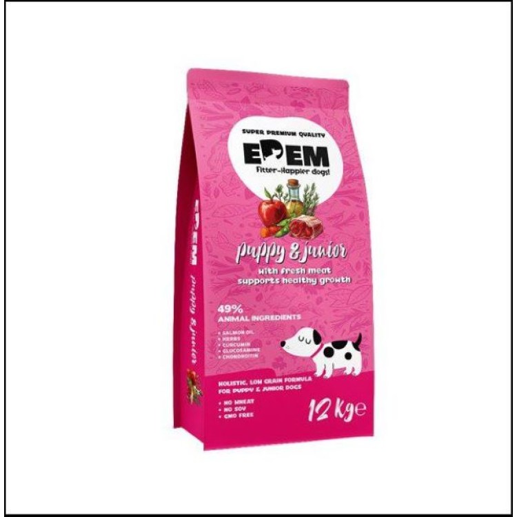 EDEM HOLISTIC LOW GRAIN PUPPY AND JUNIOR DOG ΚΟΤΟΠΟΥΛΟ ΧΟΙΡΙΝΟ ΚΑΙ ΒΟΔΙΝΟ 2kg
