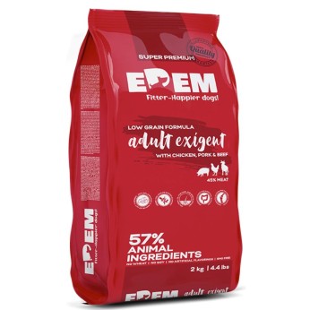 EDEM ADULT DOG EXIGENT ΚΟΤΟΠΟΥΛΟ ΧΟΙΡΙΝΟ ΚΑΙ ΒΟΔΙΝΟ 2kg KAI 500gr ΔΩΡΟ