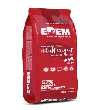 EDEM ADULT DOG EXIGENT ΚΟΤΟΠΟΥΛΟ ΧΟΙΡΙΝΟ ΚΑΙ ΒΟΔΙΝΟ 2kg KAI 500gr ΔΩΡΟ