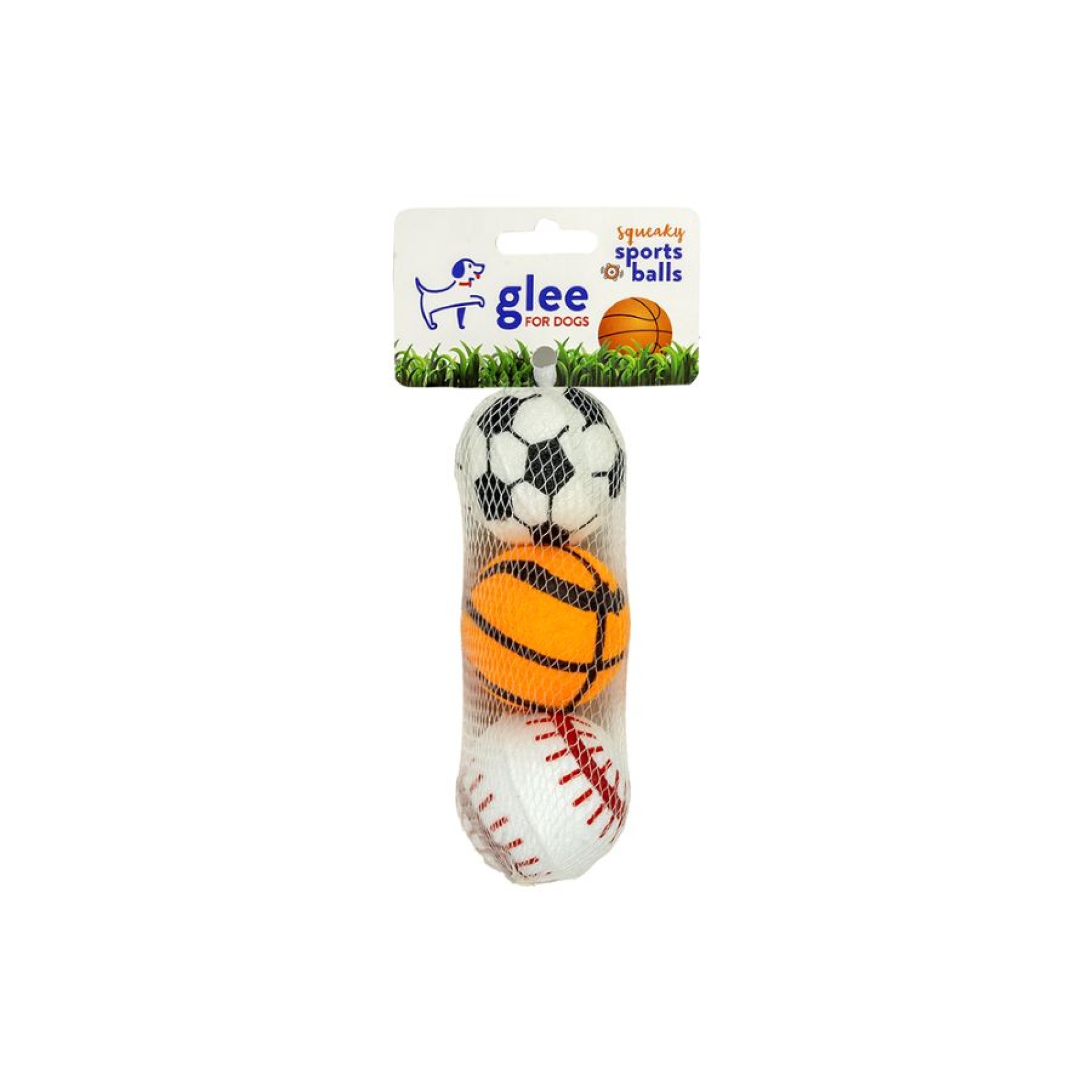 GLEE SQUEAKY SPORTS BALLS ΠΑΙΧΝΙΔΙ ΣΚΥΛΟΥ 5cm 3pcs