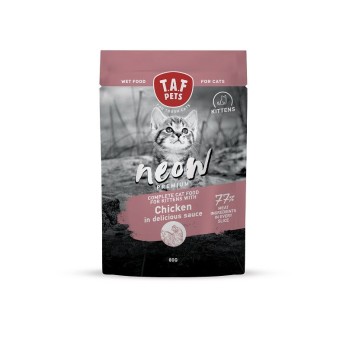 TAF PETS NEOW PREMIUM KITTEN CAT WET FOOD CHICKEN POUCH 80gr