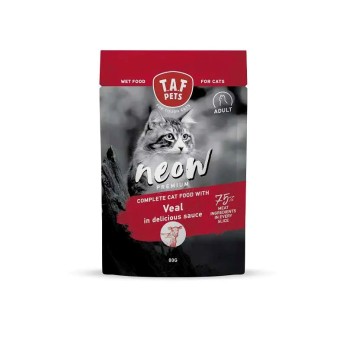 TAF PETS NEOW PREMIUM ADULT CAT WET FOOD BEEF POUCH 80gr